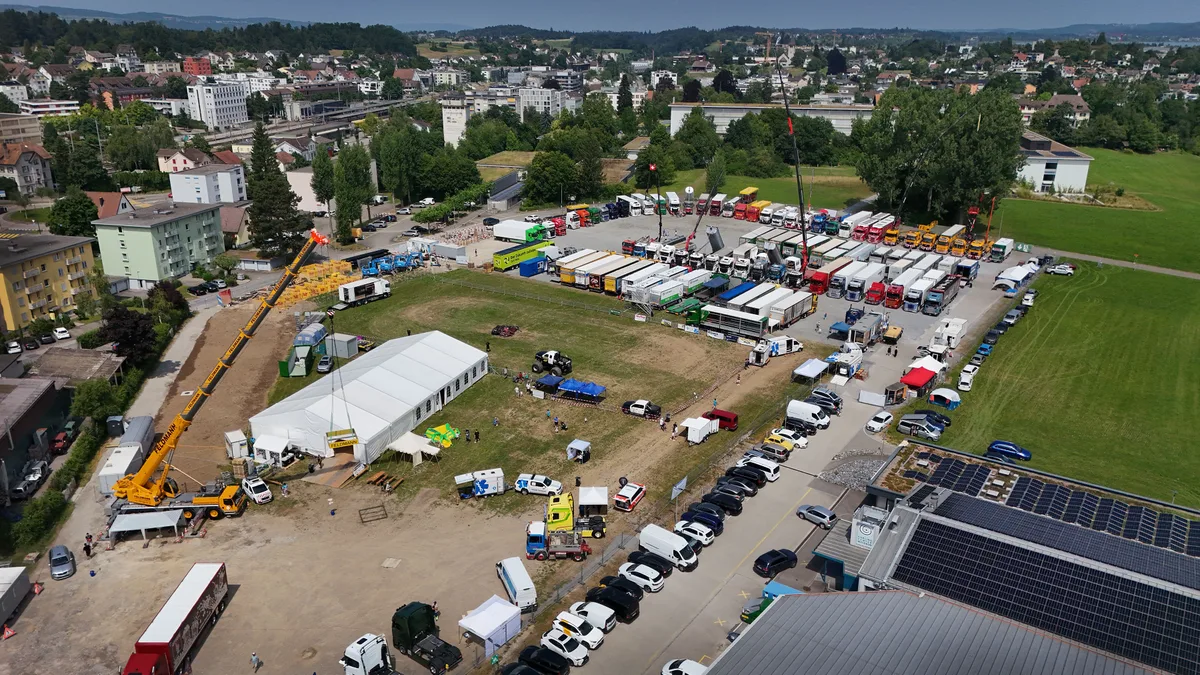 Das zweite Truckfestival in Wetzikon von oben.